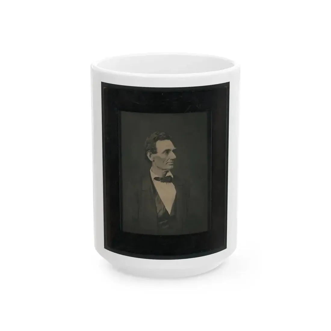 Abraham Lincoln, Presidential Candidate, Half-Length Portrait, Facing Right (U.S. Civil War) White Coffee Mug 15oz - Go Mug Yourself