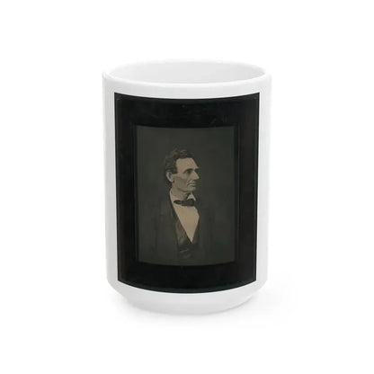 Abraham Lincoln, Presidential Candidate, Half-Length Portrait, Facing Right (U.S. Civil War) White Coffee Mug 15oz - Go Mug Yourself