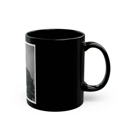 Abraham Lincoln, Three-Quarter Length Portrait, Seated And Holding His Spectacles And A Pencil (U.S. Civil War) Black Coffee Mug-Go Mug Yourself