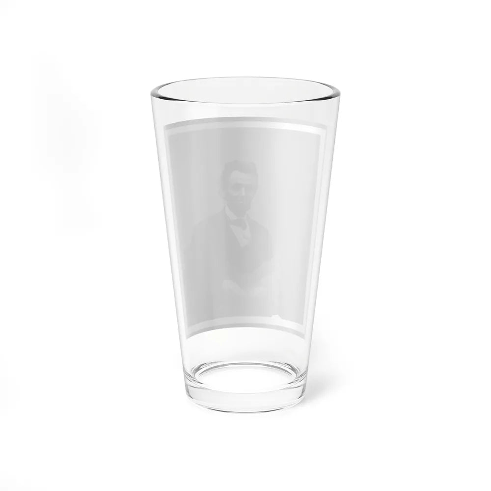 Abraham Lincoln, Three-Quarter Length Portrait, Seated And Holding His Spectacles And A Pencil (U.S. Civil War) Pint Glass 16oz-Go Mug Yourself