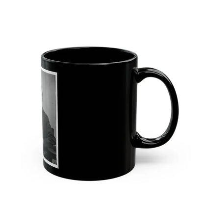 Abraham Lincoln, Three-Quarter Length Portrait, Seated And Holding His Spectacles And A Pencil (U.S. Civil War) Black Coffee Mug - Go Mug Yourself