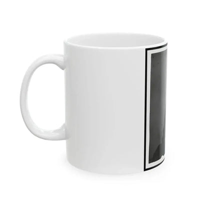 Abraham Lincoln, Three-Quarter Length Portrait, Seated And Holding His Spectacles And A Pencil (U.S. Civil War) White Coffee Mug - Go Mug Yourself