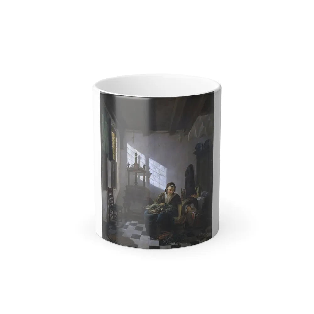 Abraham van Strij (1753-1826) The Housewife - Oil on panel c1800 - Color Changing Mug 11oz-11oz-Go Mug Yourself