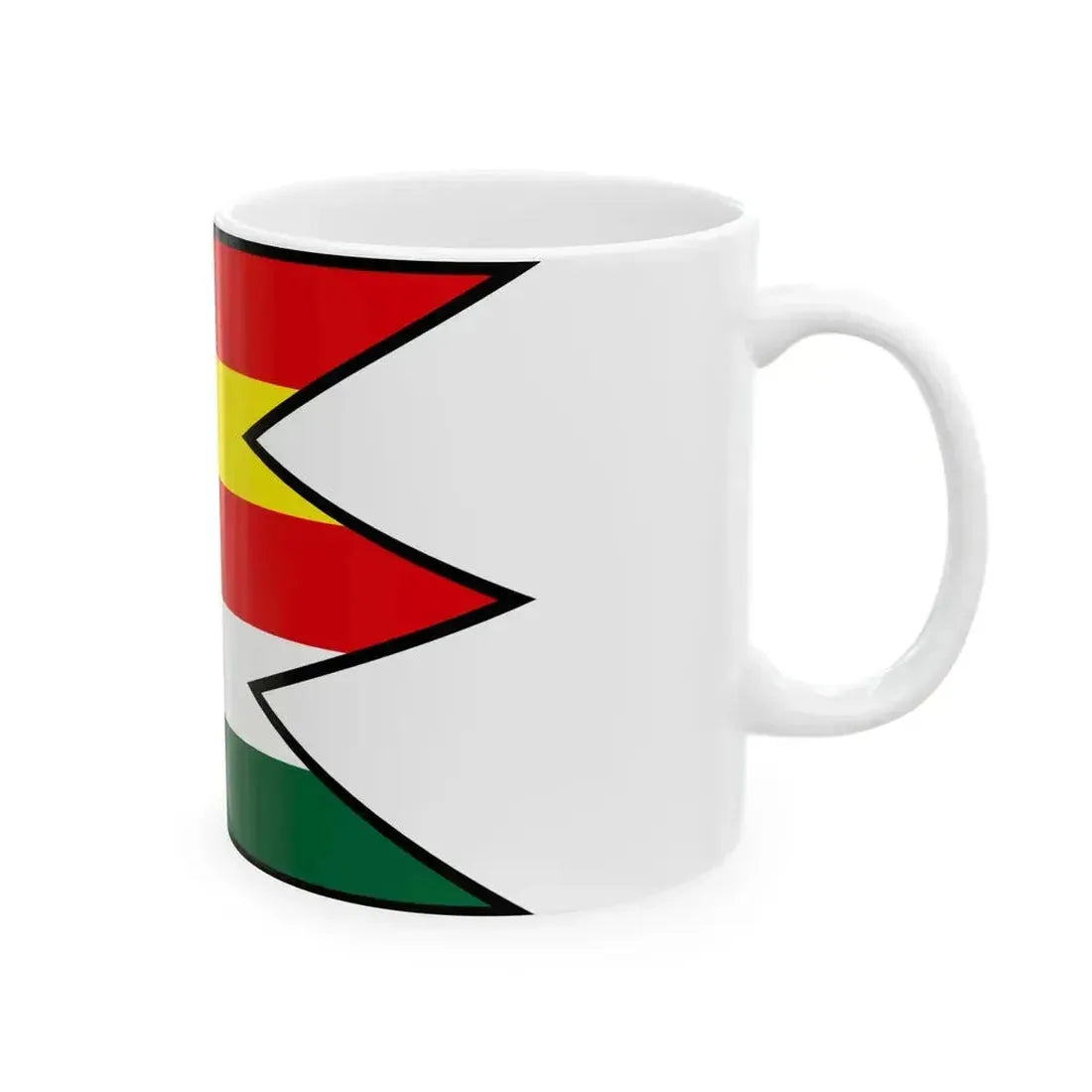 Abrahamovce Bardejov Flag (Slovakia) White Coffee Mug - Go Mug Yourself