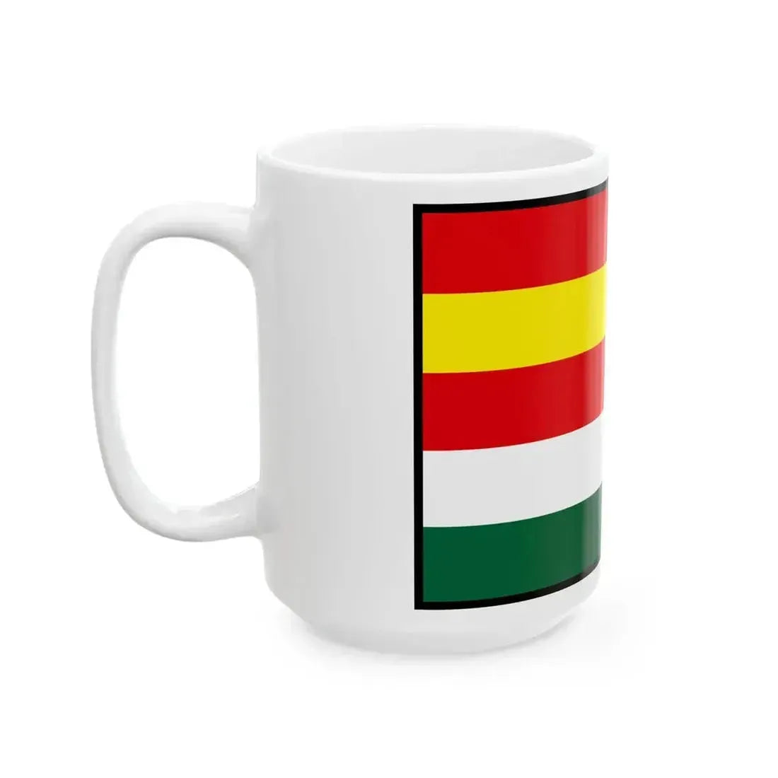 Abrahamovce Bardejov Flag (Slovakia) White Coffee Mug - Go Mug Yourself
