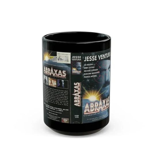 ABRAXAS GUARDIAN OF THE UNIVERSE (VHS COVER) - Black Coffee Mug 15oz - Go Mug Yourself