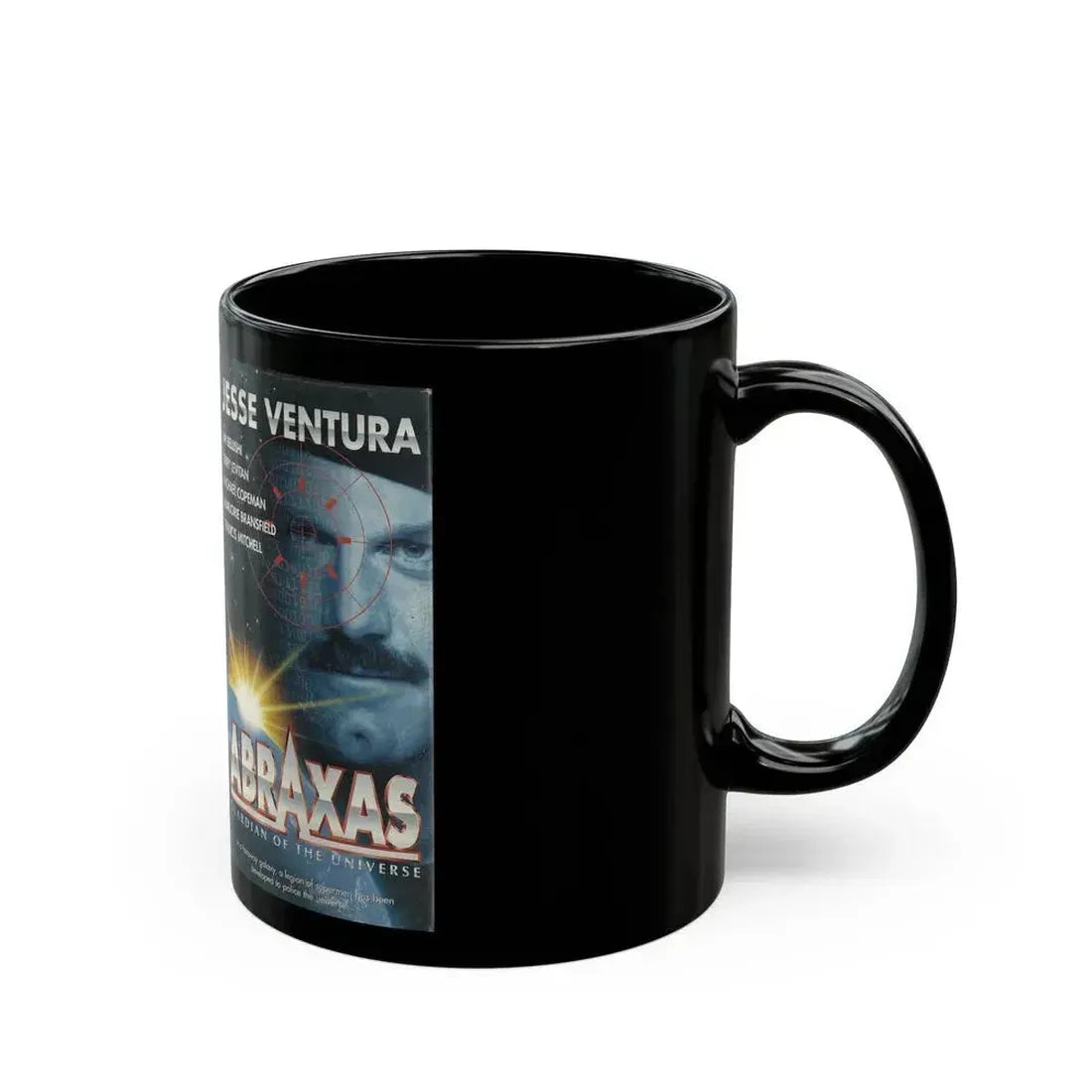 ABRAXAS GUARDIAN OF THE UNIVERSE (VHS COVER) - Black Coffee Mug - Go Mug Yourself