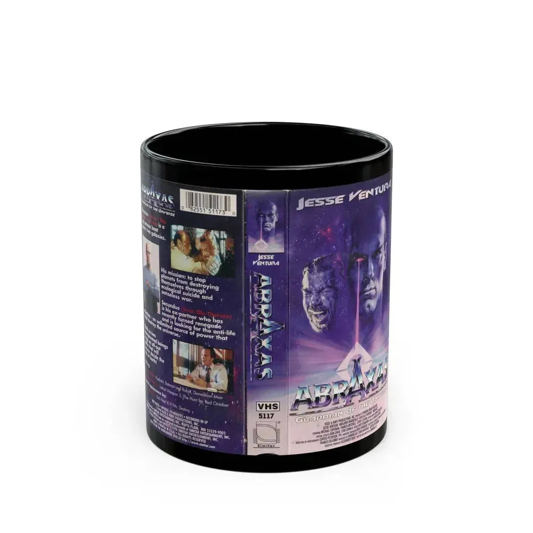 ABRAXAS JESSE VENTURA (VHS COVER) - Black Coffee Mug 11oz - Go Mug Yourself