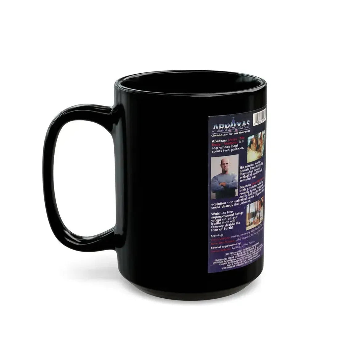 ABRAXAS JESSE VENTURA (VHS COVER) - Black Coffee Mug - Go Mug Yourself
