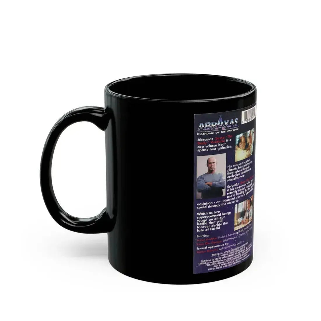 ABRAXAS JESSE VENTURA (VHS COVER) - Black Coffee Mug - Go Mug Yourself