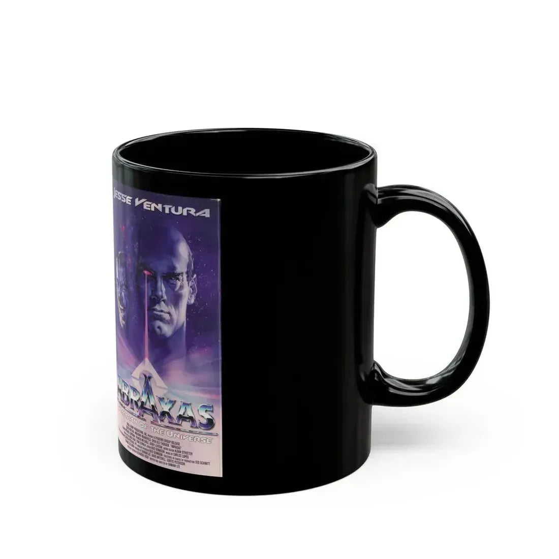 ABRAXAS JESSE VENTURA (VHS COVER) - Black Coffee Mug - Go Mug Yourself