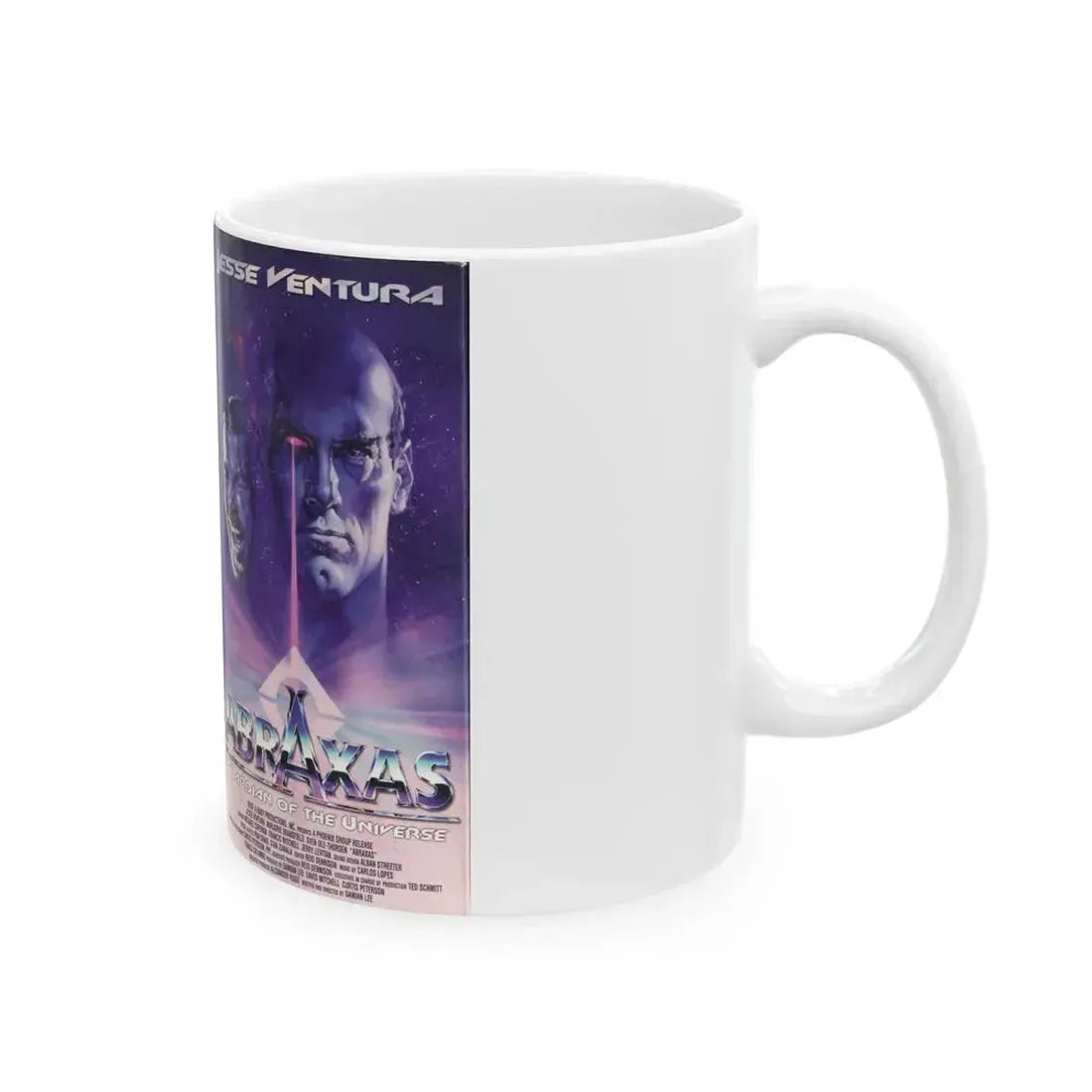 ABRAXAS JESSE VENTURA (VHS COVER) - White Coffee Mug - Go Mug Yourself