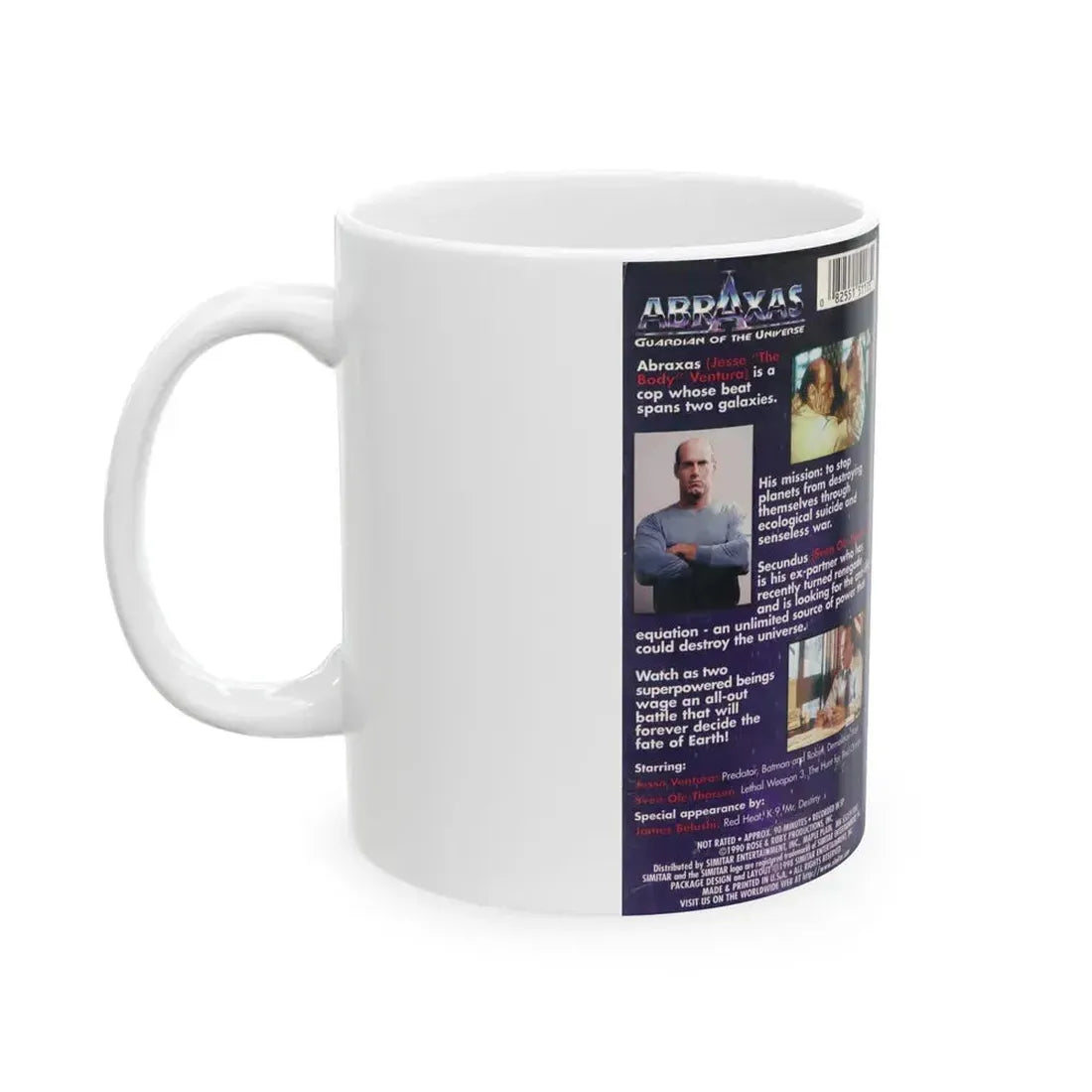ABRAXAS JESSE VENTURA (VHS COVER) - White Coffee Mug - Go Mug Yourself