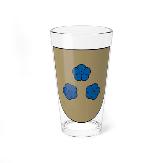 Abrenes apriņķa ģerbonis (Latvia) (Coat of Arms) Pint Glass 16oz 16oz - Go Mug Yourself