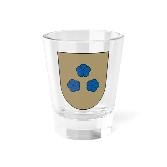 Abrenes apriņķa ģerbonis (Latvia) (Coat of Arms) Shot Glass 1.5oz 1.5oz - Go Mug Yourself