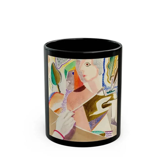 Abstract Painting - Black Coffee Mug 11oz - Go Mug Yourself