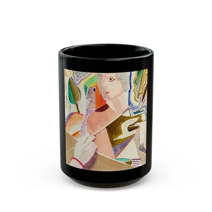 Abstract Painting - Black Coffee Mug-15oz-Go Mug Yourself