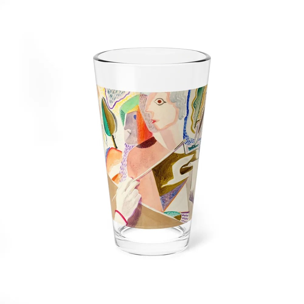 Abstract Painting (Magazine Illustration) Pint Glass 16oz-16oz-Go Mug Yourself