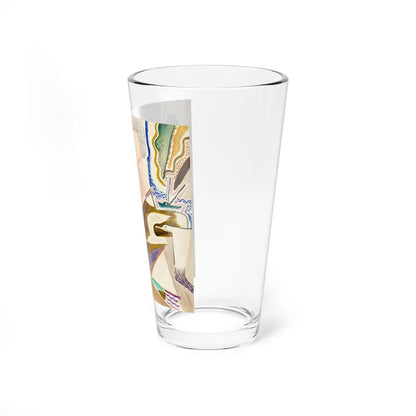 Abstract Painting (Magazine Illustration) Pint Glass 16oz-Go Mug Yourself