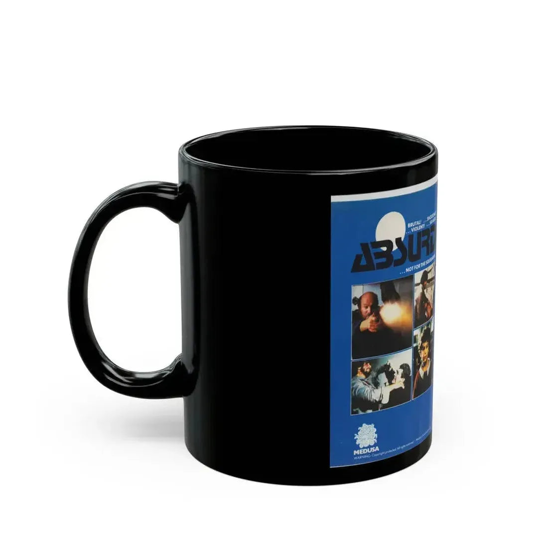 ABSURD MEDUSA HOME VIDEO (VHS COVER) - Black Coffee Mug - Go Mug Yourself
