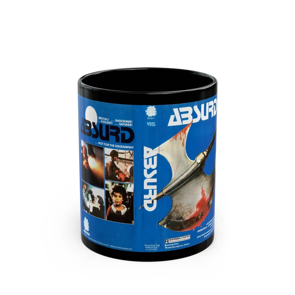 ABSURD VERSION 2 (VHS COVER) - Black Coffee Mug-11oz-Go Mug Yourself