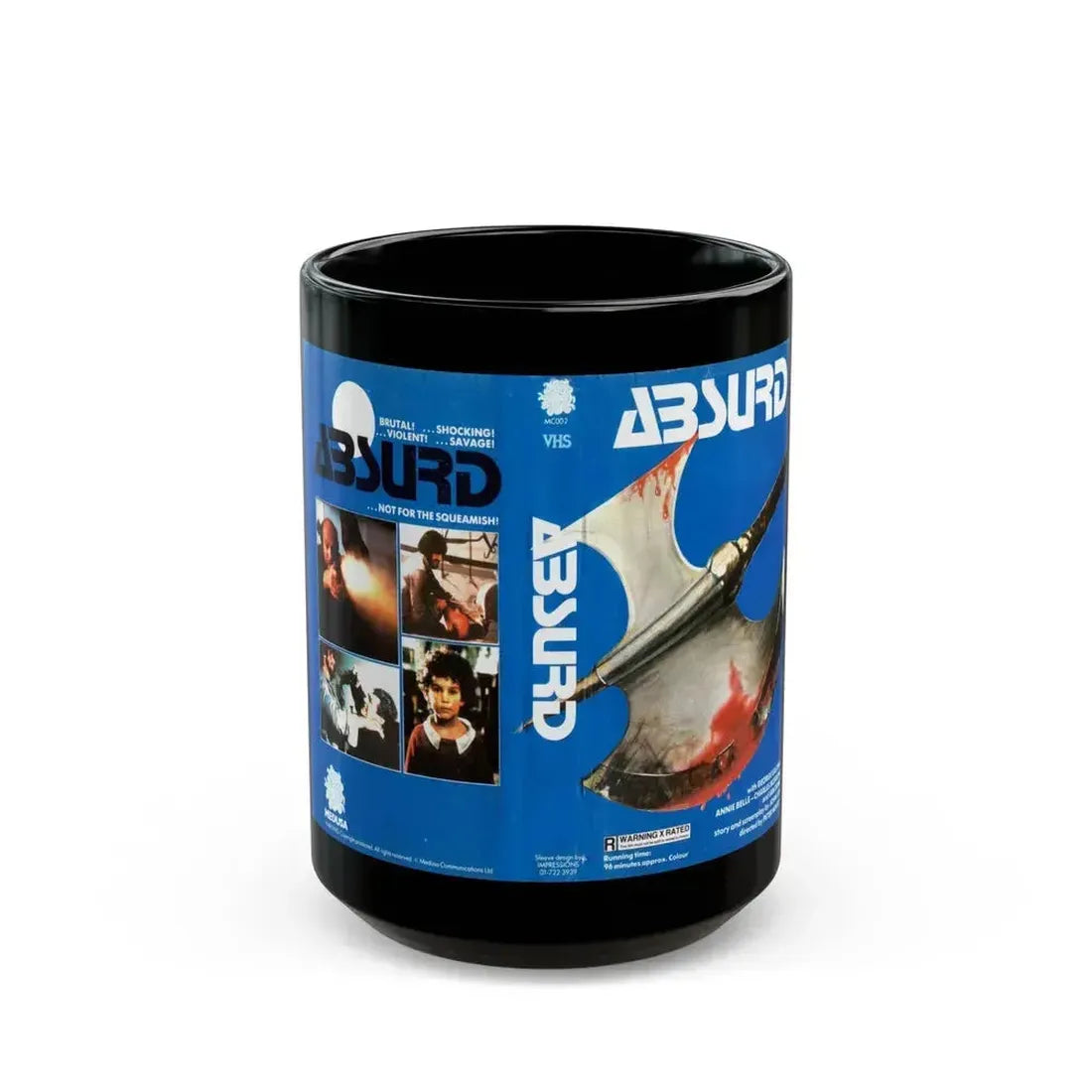 ABSURD (VHS COVER) - Black Coffee Mug 15oz - Go Mug Yourself