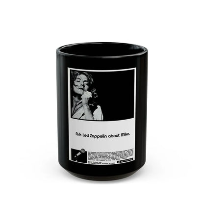 Shure Microphones - Led Zeppelin 1972 (Music Poster) Black Coffee Mug-15oz-Go Mug Yourself