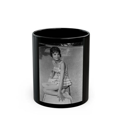 Katharine Ross #95 (Vintage Female Icon) Black Coffee Mug-11oz-Go Mug Yourself