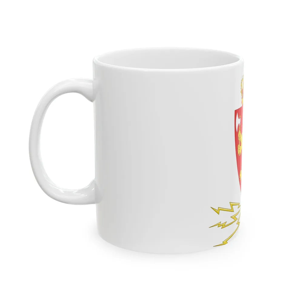 Coat of arms of the Norwegian Telegraph Administration - White Coffee Mug-Go Mug Yourself