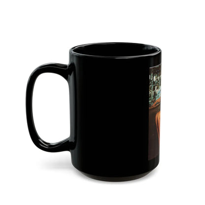 June Palmer #295 - Nude (Vintage Female Icon) Black Coffee Mug-Go Mug Yourself