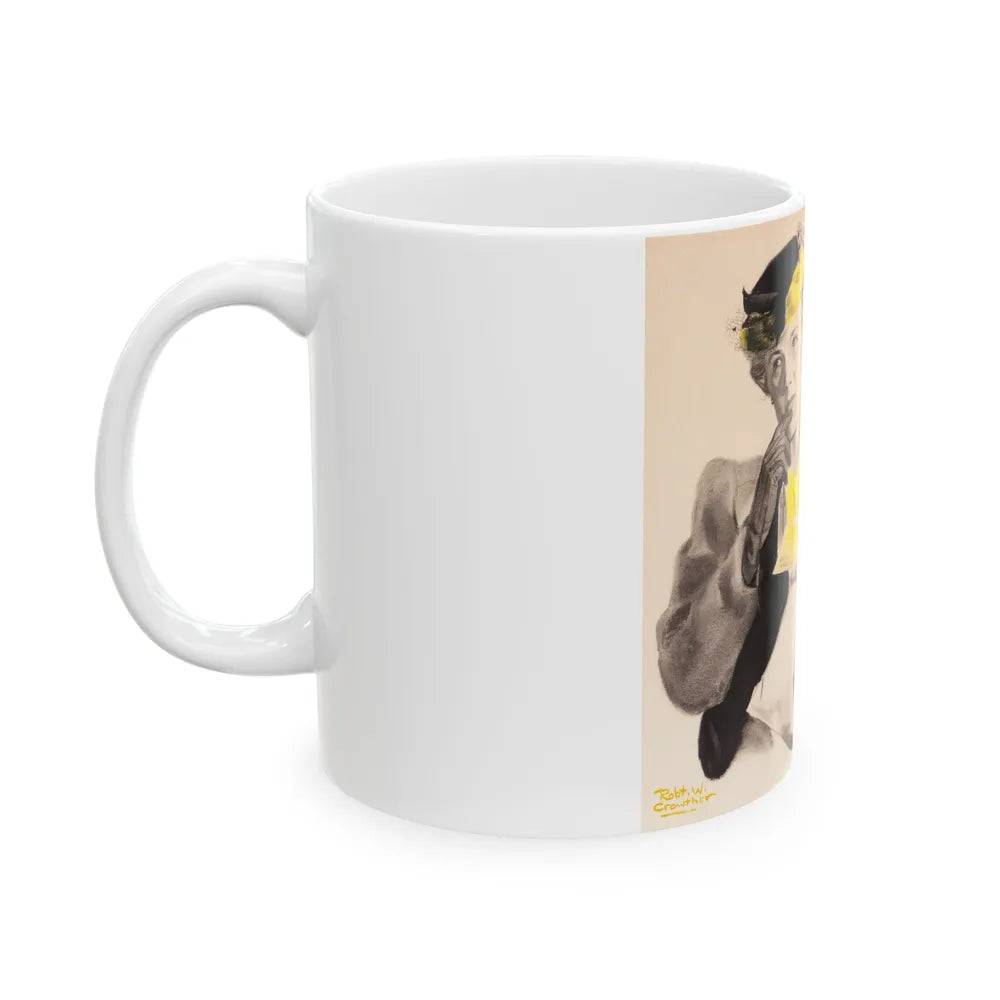 Day Shift, The Saturday Evening post story illustration - White Coffee Mug-Go Mug Yourself