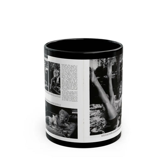 Greta Thyssen #128 - 2 Pages 4 B&W Photos from Modern Man Mag. April '57 (Vintage Female Icon) Black Coffee Mug-11oz-Go Mug Yourself