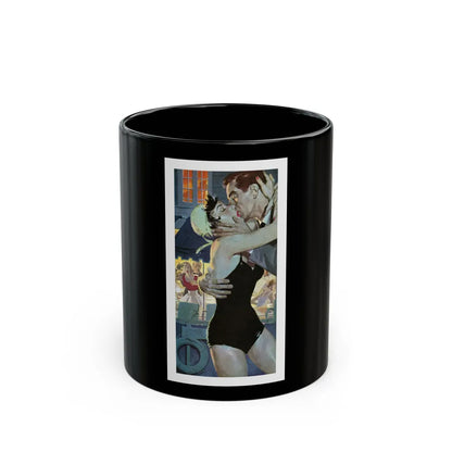 Caught In The Act by Steve McNeil, The Saturday Evening Post, 1956 - Black Coffee Mug-11oz-Go Mug Yourself