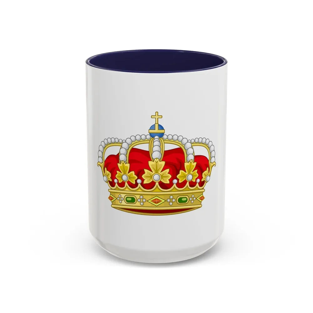 Royal Crown of Spain - Accent Coffee Mug-15oz-Navy-Go Mug Yourself