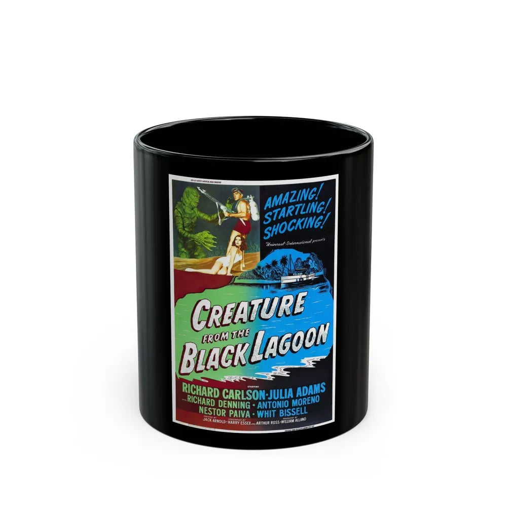 CREATURE FROM THE BLACK LAGOON (2) 1954 Movie Poster - Black Coffee Mug-11oz-Go Mug Yourself