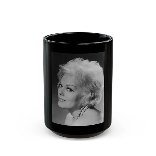 Kim Novak #268 (Vintage Female Icon) Black Coffee Mug-15oz-Go Mug Yourself