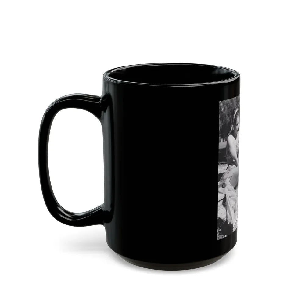 Julie Newmar #195 (Vintage Female Icon) Black Coffee Mug-Go Mug Yourself