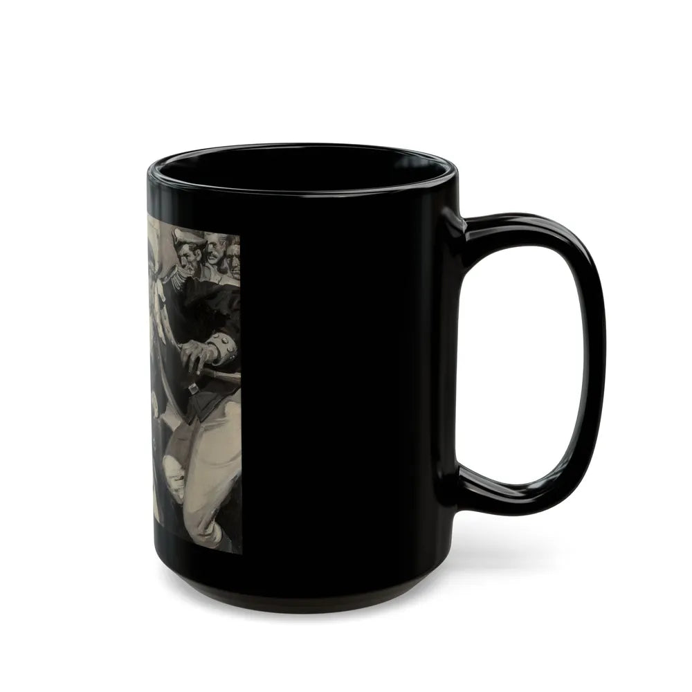 Ethan Allen in Battle (atributted) - Black Coffee Mug-Go Mug Yourself