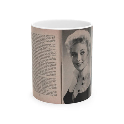 Kim Novak #150 - Scanned Mag. 66 Photos (Vintage Female Icon) White Coffee Mug-11oz-Go Mug Yourself