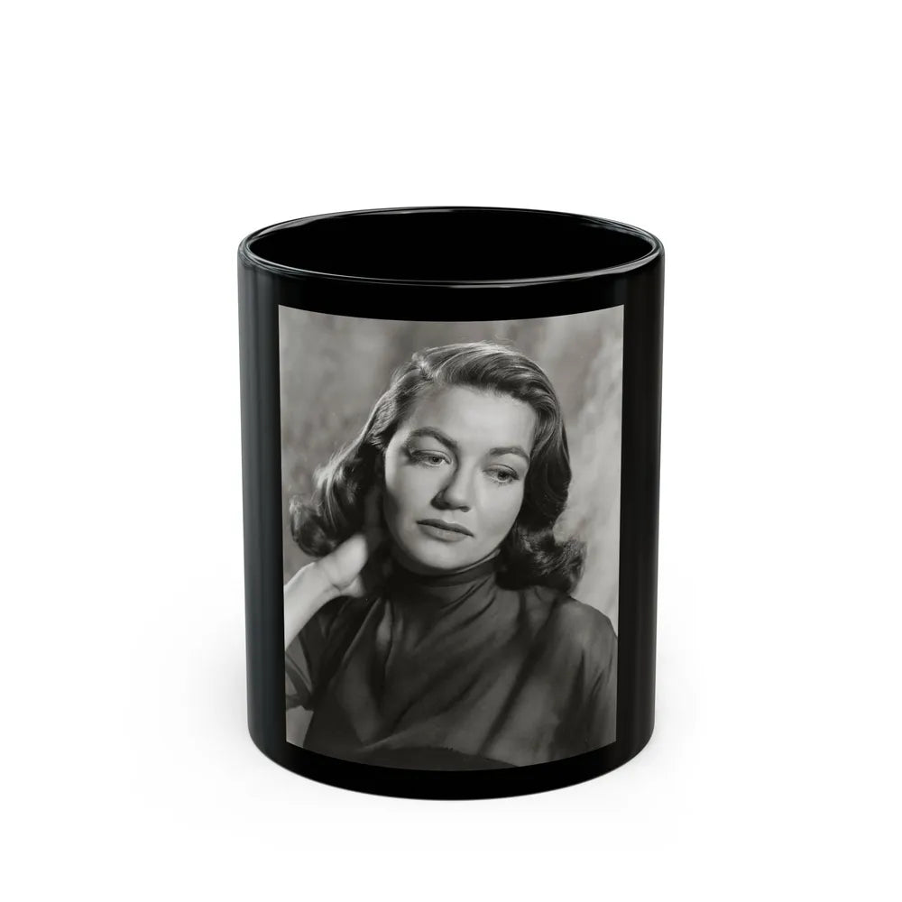 Dorothy Malone #32 (Vintage Female Icon) Black Coffee Mug-11oz-Go Mug Yourself