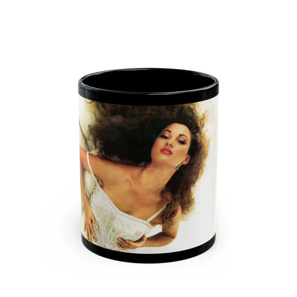 Jane Seymour #44 (Vintage Female Icon) Black Coffee Mug-11oz-Go Mug Yourself