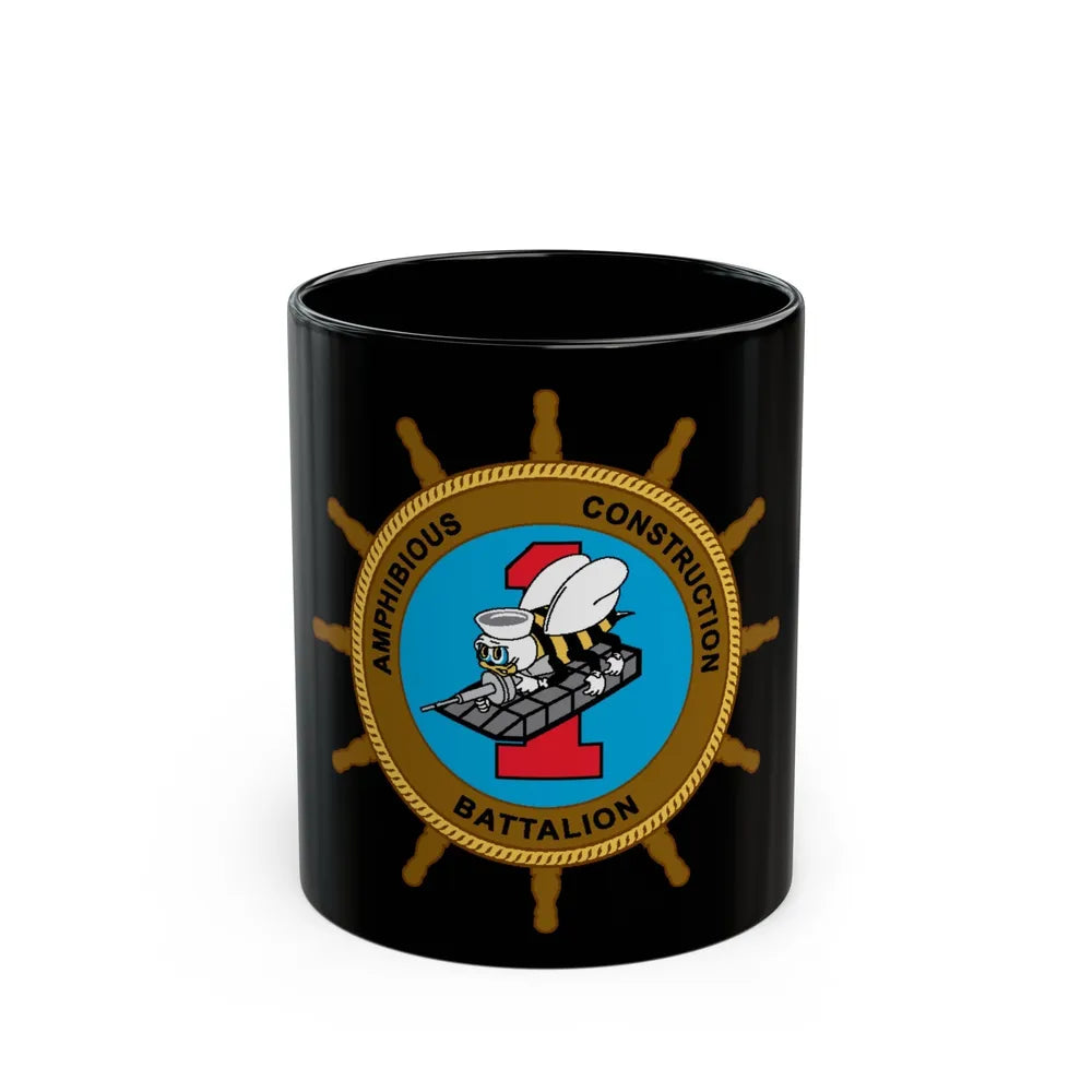 ACB 1 Seabee (U.S. Navy) Black Coffee Mug-11oz-Go Mug Yourself