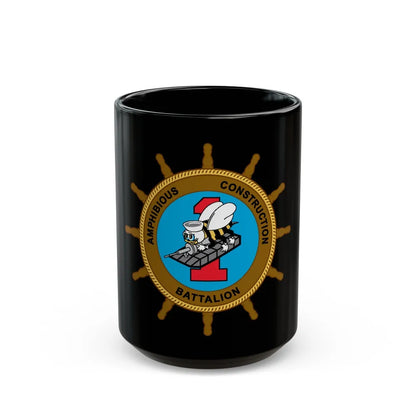 ACB 1 Seabee (U.S. Navy) Black Coffee Mug-15oz-Go Mug Yourself