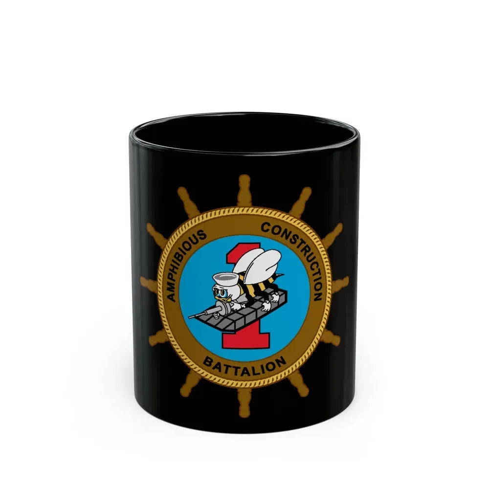 ACB 1 Seabee (U.S. Navy) Black Coffee Mug 11oz - Go Mug Yourself