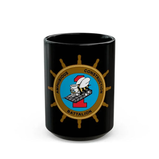 ACB 1 Seabee (U.S. Navy) Black Coffee Mug 15oz - Go Mug Yourself
