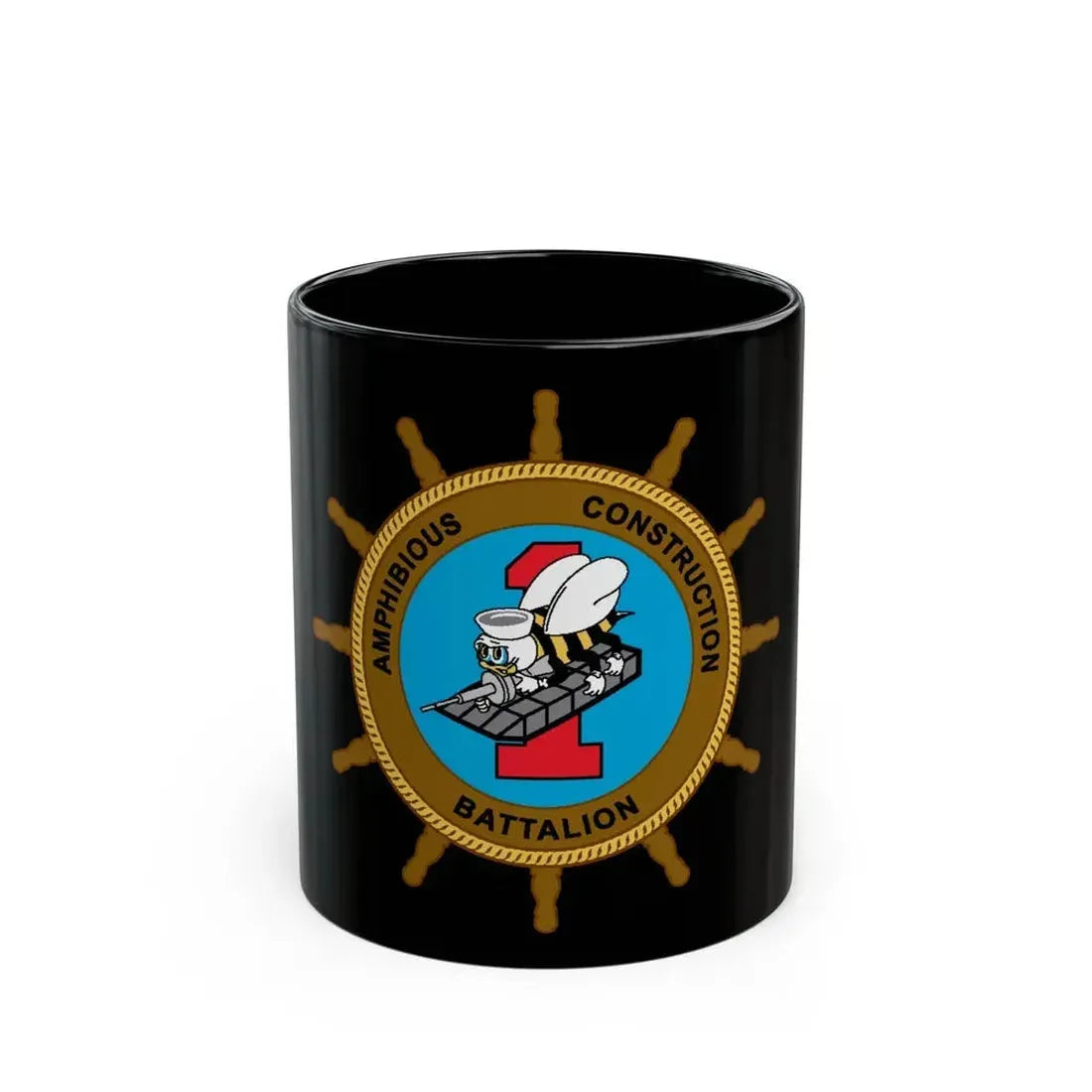 ACB 1 Seabee (U.S. Navy) Black Coffee Mug - Go Mug Yourself