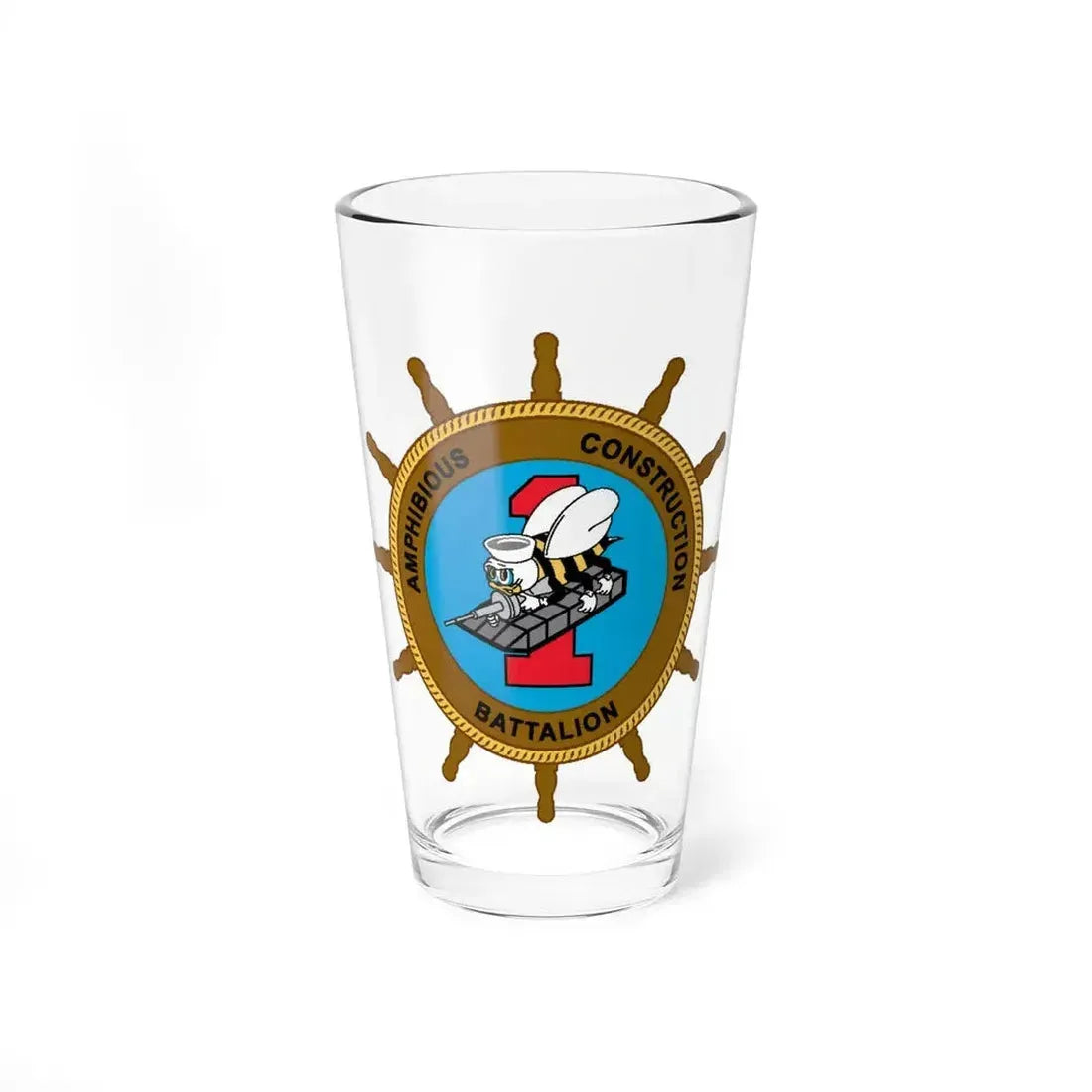 ACB 1 Seabee (U.S. Navy) Pint Glass 16oz 16oz - Go Mug Yourself