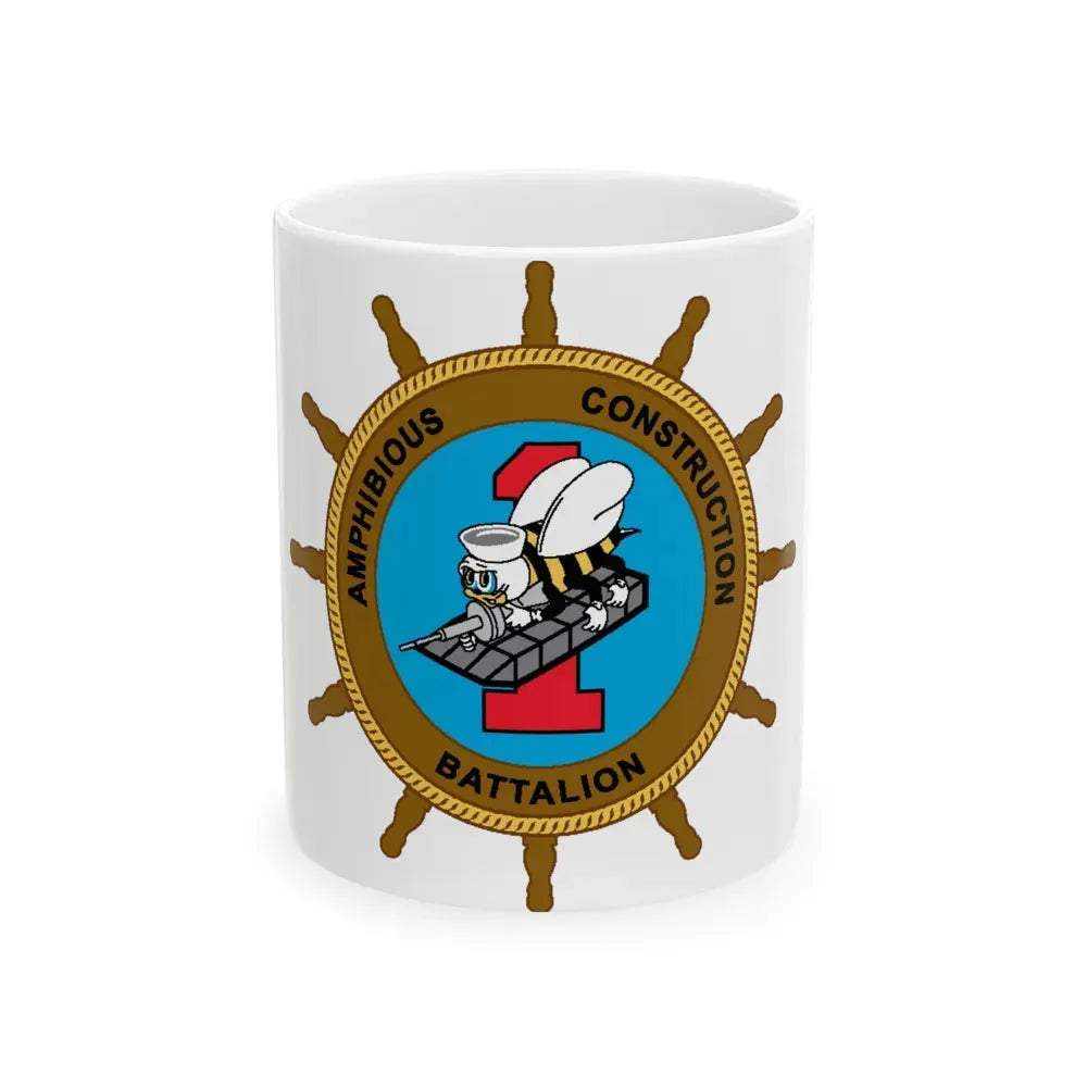 ACB 1 Seabee (U.S. Navy) White Coffee Mug 11oz - Go Mug Yourself