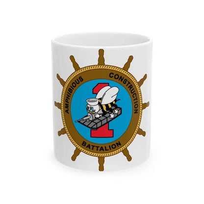 ACB 1 Seabee (U.S. Navy) White Coffee Mug 11oz - Go Mug Yourself