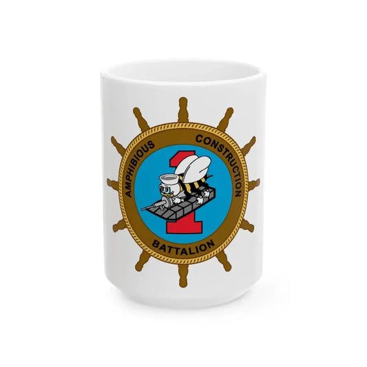 ACB 1 Seabee (U.S. Navy) White Coffee Mug 15oz - Go Mug Yourself